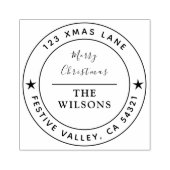 メリークリスマスフェスティバルホリデーアドレス ラバースタンプ (インプリント)