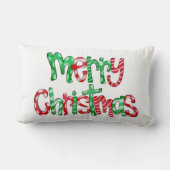 メリークリスマスフェスティバルホリデーカワイイ ランバークッション (裏面)