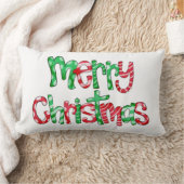 メリークリスマスフェスティバルホリデーカワイイ ランバークッション (ブランケット)