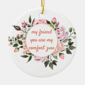 メリークリスマスフェスティバルホリデーギフトデザイン セラミックオーナメント (正面)