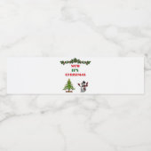 メリークリスマスフェスティバルホリデーギフトデザイン ペットボトルラベル (シングルラベル)