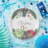 メリークリスマスフェスティバルホリデーギフトデザイン ペーパープレート (パーティー)