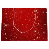 メリークリスマスフェスティバルホリデーギフトデザイン ラージペーパーバッグ (正面)