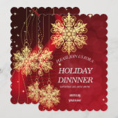 メリークリスマスフェスティバルホリデーギフトデザイン 案内状 (正面/裏面)