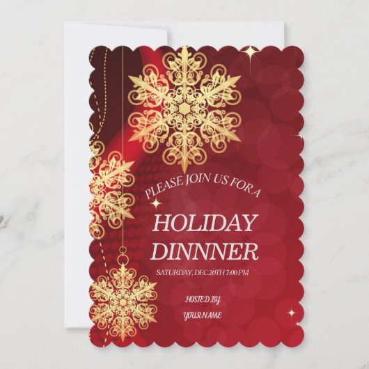 メリークリスマスフェスティバルホリデーギフトデザイン 案内状 (正面)