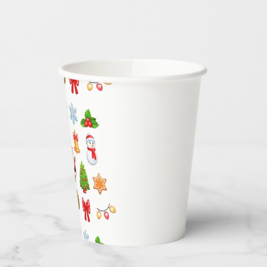 メリークリスマスフェスティバルホリデーギフトデザイン 紙コップ (左)