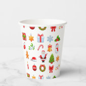 メリークリスマスフェスティバルホリデーギフトデザイン 紙コップ (正面)