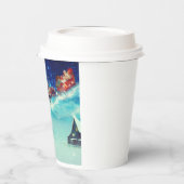 メリークリスマスフェスティバルホリデーギフトデザイン 紙コップ (左)