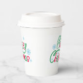 メリークリスマスフェスティバルホリデーギフトデザイン 紙コップ (左)