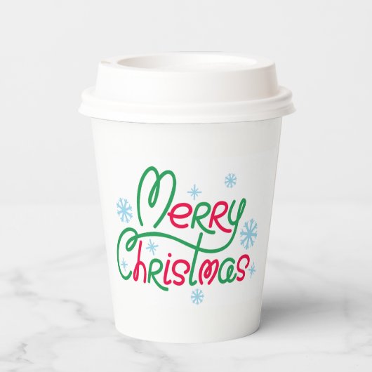 メリークリスマスフェスティバルホリデーギフトデザイン 紙コップ (裏面)