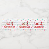 メリークリスマスフェスティバルホリデーライツウィズサンタ ペットボトルラベル (シングルラベル)