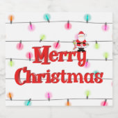 メリークリスマスフェスティバルホリデーライツウィズサンタ リキュールボトルラベル (シングルラベル)