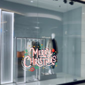 メリークリスマスフェスティバルボールホリデービーズストア ウィンドウサイン