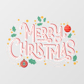 メリークリスマスフェスティバルボールホリデービーズストア ウィンドウサイン (シート)