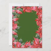 メリークリスマスフェスティバルポインセチア家族写真 シーズンカード (裏面)