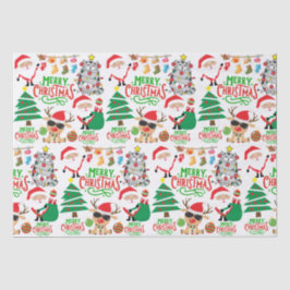 メリークリスマスフェスティバルラッピング紙 薄葉紙