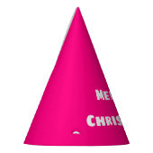 メリークリスマスフェスティバルラブ,暖かい深いピンク パーティーハット (左)