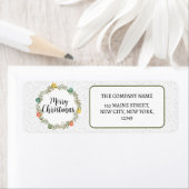 メリークリスマスフェスティバルリースホリデーラベル ラベル (インサイチュ)