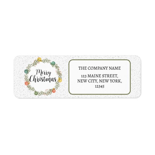 メリークリスマスフェスティバルリースホリデーラベル ラベル (正面)
