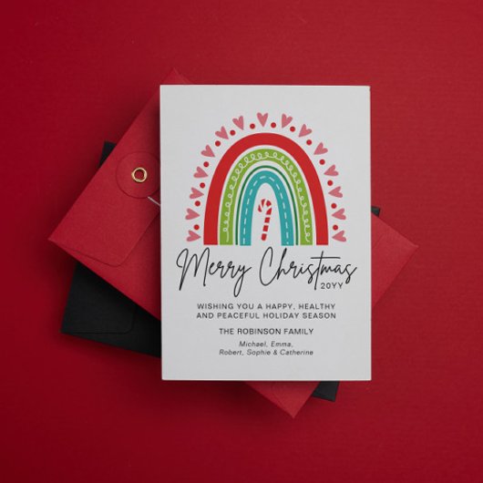 メリークリスマスフェスティバルレインボーキャンディーケーンハート