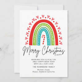 メリークリスマスフェスティバルレインボーキャンディーケーンハート