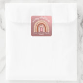 メリークリスマスフェスティバルレインボークリスマスツリー スクエアシール (バッグ)