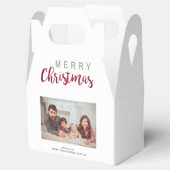 メリークリスマスフェスティバルレタリング家族写真 フェイバーボックス (オープン)