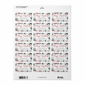 メリークリスマスフェスティバル差出人住所ラベル ラベル (フルシート)