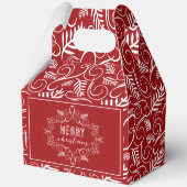 メリークリスマスフェスティバル紅葉レッドヴィンテージデコ フェイバーボックス (正面)