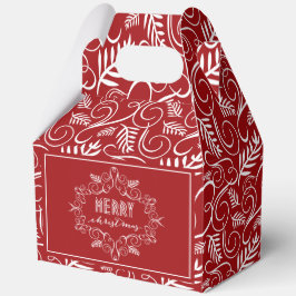 メリークリスマスフェスティバル紅葉レッドヴィンテージデコ フェイバーボックス