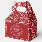 メリークリスマスフェスティバル紅葉レッドヴィンテージデコ フェイバーボックス (裏面)