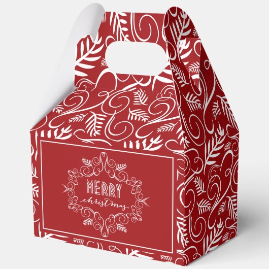 メリークリスマスフェスティバル紅葉レッドヴィンテージデコ フェイバーボックス (裏面)