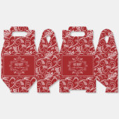 メリークリスマスフェスティバル紅葉レッドヴィンテージデコ フェイバーボックス (見開き)