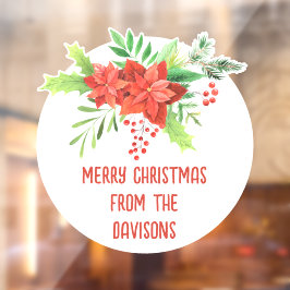 メリークリスマスフェスティバル花模様名 ウィンドウサイン