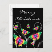 メリークリスマスフェスティバル蝶 シーズンポストカード (正面/裏面)