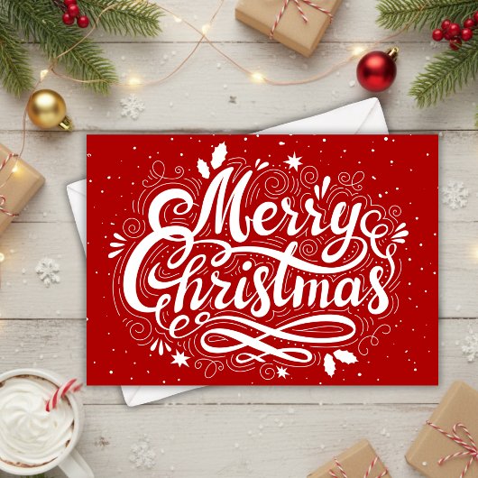 メリークリスマスフェスティバル赤と白カスタム シーズンカード