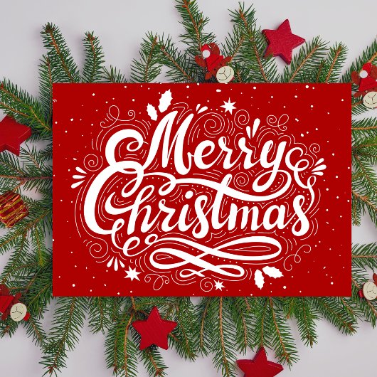 メリークリスマスフェスティバル赤と白カスタム シーズンカード