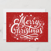 メリークリスマスフェスティバル赤と白カスタム シーズンカード (正面)