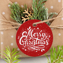 メリークリスマスフェスティバル赤と白カスタム フェイバータグ