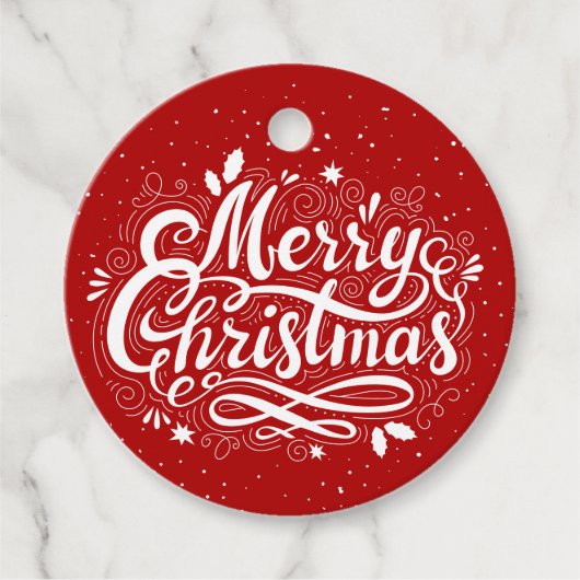 メリークリスマスフェスティバル赤と白カスタム フェイバータグ (正面)