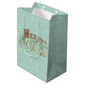 メリークリスマスフェスティバル類型デザイン ミディアムペーパーバッグ (裏面アングル)