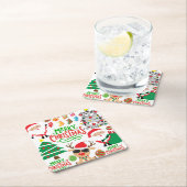 メリークリスマスフェスティバル スクエアペーパーコースター (インサイチュ)