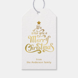 メリークリスマスフォイルおもしろいパーソナライズされた休日 ギフトタグ