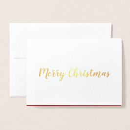 メリークリスマスフォイルのグリーティングカード 箔カード