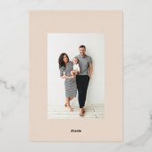 メリークリスマスフォイルスクリプト3コラージュ数々の – 写真 箔シーズンカード (裏面)