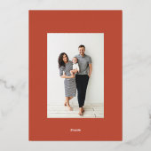 メリークリスマスフォイルスクリプト3コラージュ数々の – 写真 箔シーズンカード (裏面)