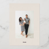 メリークリスマスフォイルスクリプト3コラージュ数々の – 写真 箔シーズンカード (裏面)