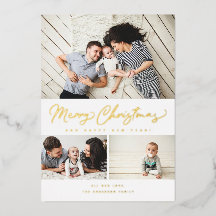 メリークリスマスフォイルスクリプト3コラージュ数々の – 写真