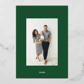 メリークリスマスフォイルスクリプト3コラージュ数々の – 写真 箔シーズンカード (裏面)