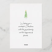 メリークリスマスフォイルホリデーカード 箔シーズンカード (裏面)